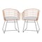 Flash Furniture Natural Rattan Rope Chairs & Lt Gray Cushions, PK 2 TW-VN015-15-NAT-LGY-GG - alternate 3